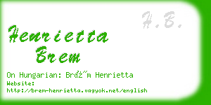 henrietta brem business card